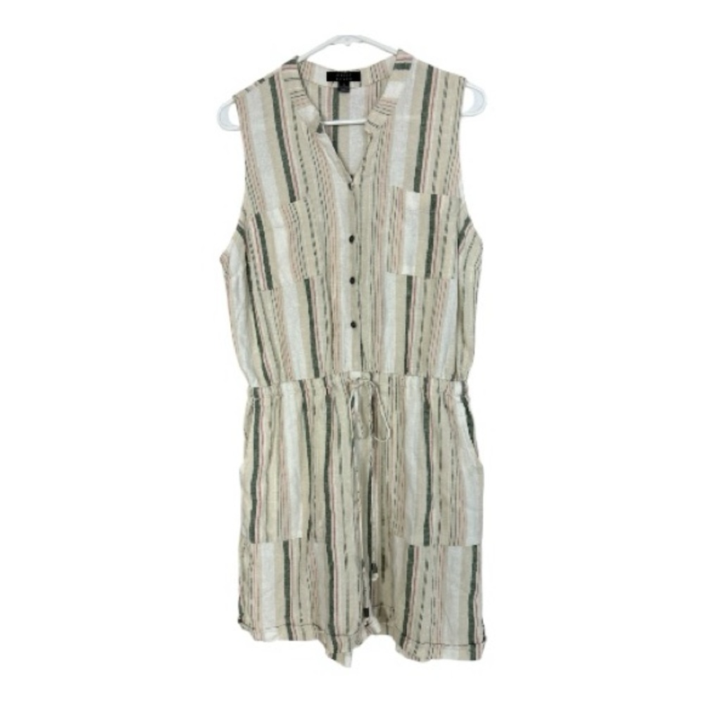 Kelly Renee short jumpsuit Striped Sleeveless Button-Up